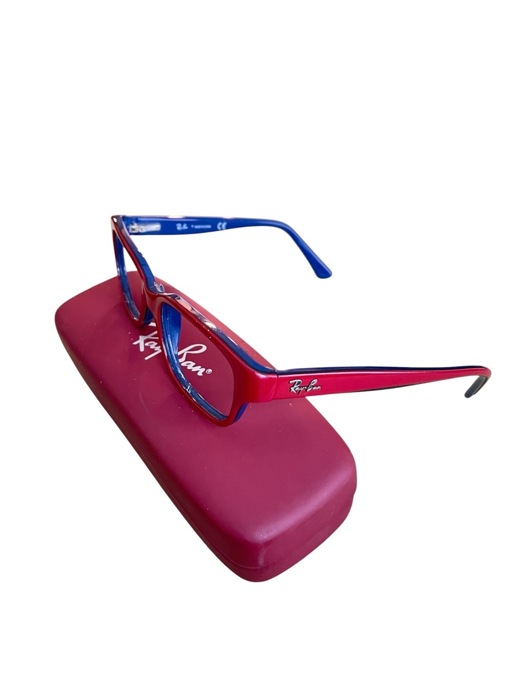 Ray-Ban RB 1527 3577 Youth/Kids Unisex Red & Blue 47-15-125mm Eyeglasses & Case